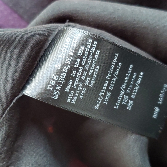 RAG & BONE Bus Seat Anne Dress sz 4 Women's Silk Geo Print Shift Business Casual - Picture 9 of 13